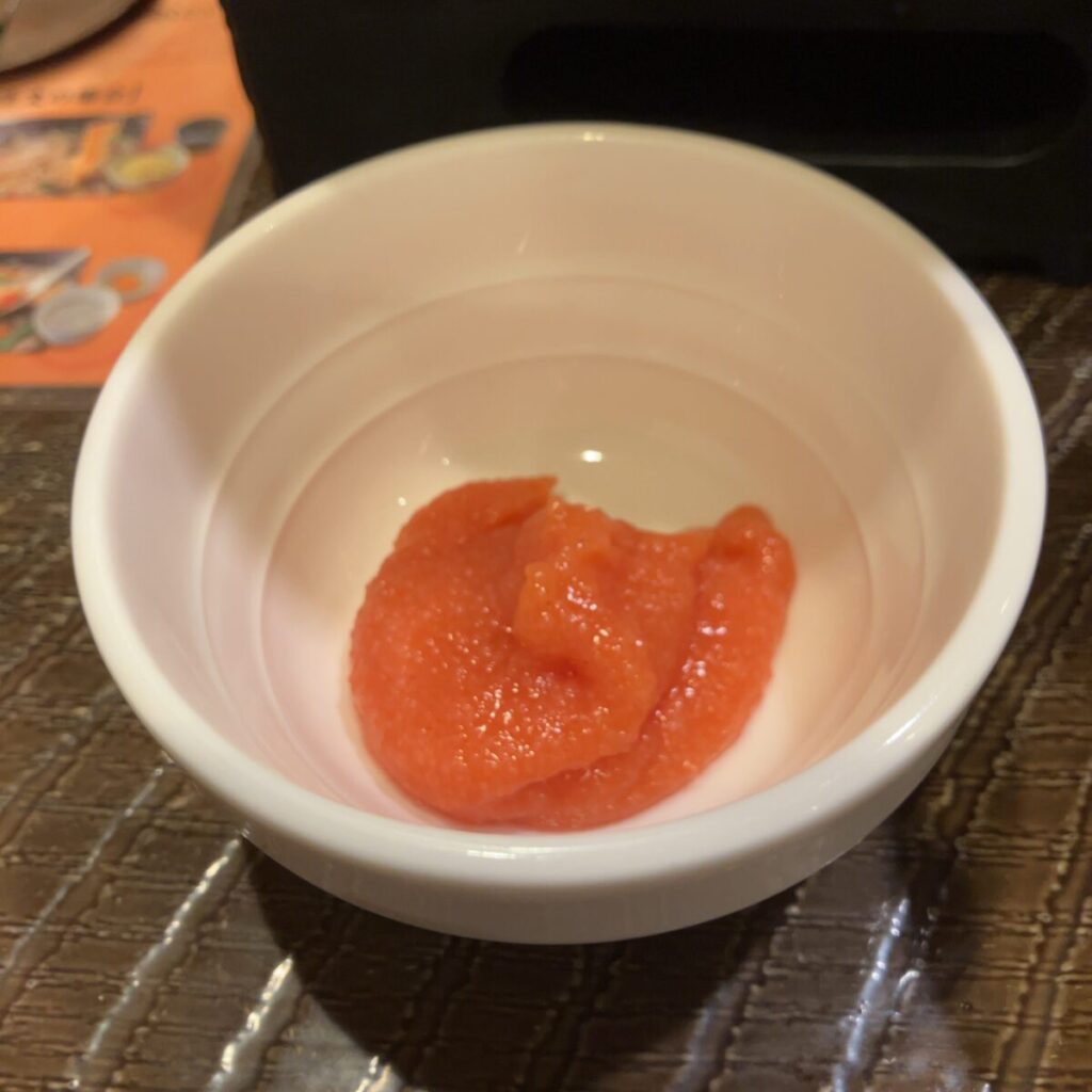 明太子の味変で最後まで楽しい