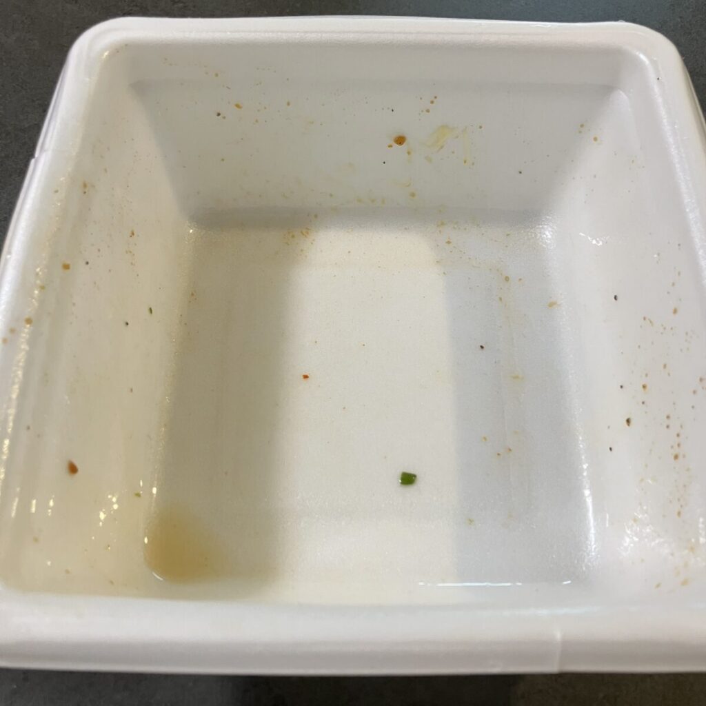 ぶぶか油そばカップ麺を完食