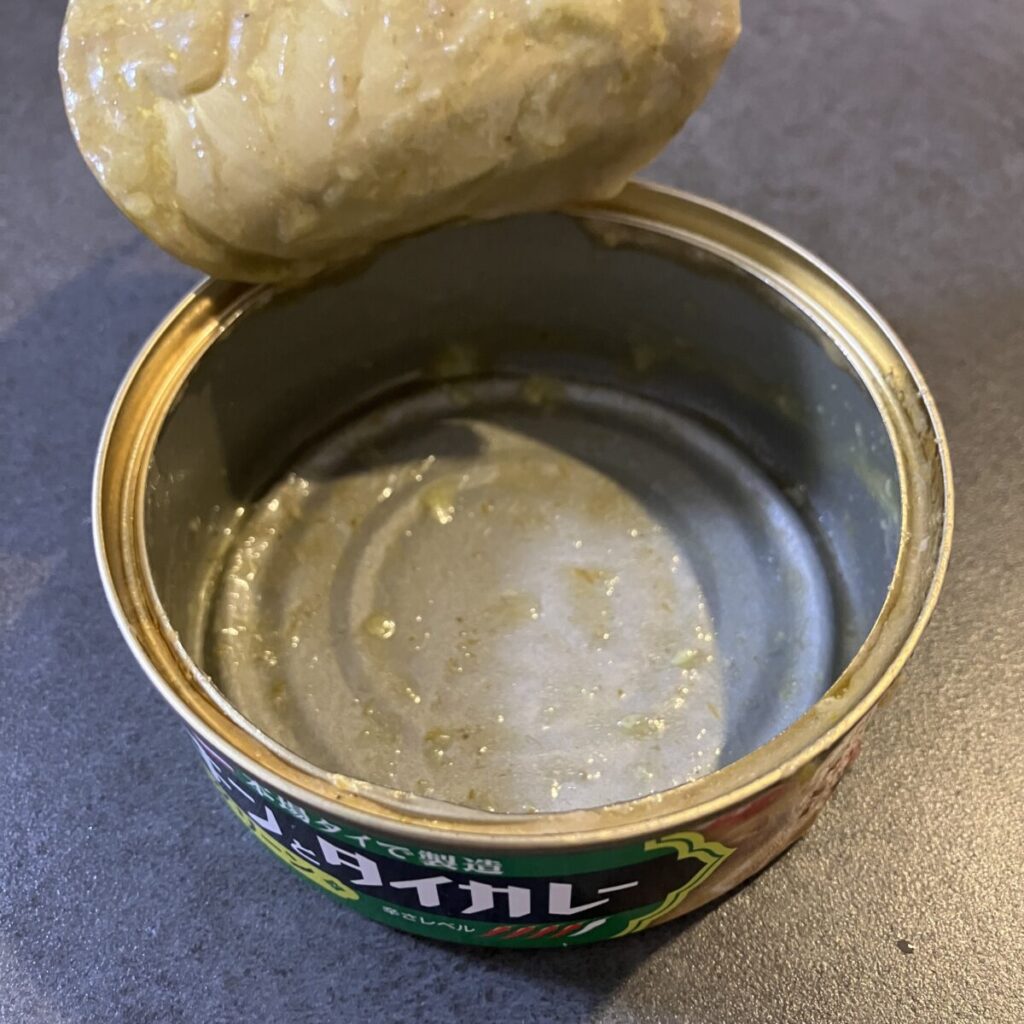 いなばグリーンカレーを完食した証拠